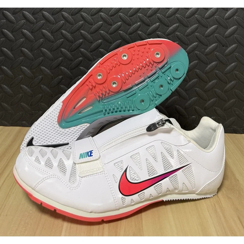 Nike Zoom LJ Long Jump 4 Track Spikes White Jade Ombre 415339-101 Mens Size 9